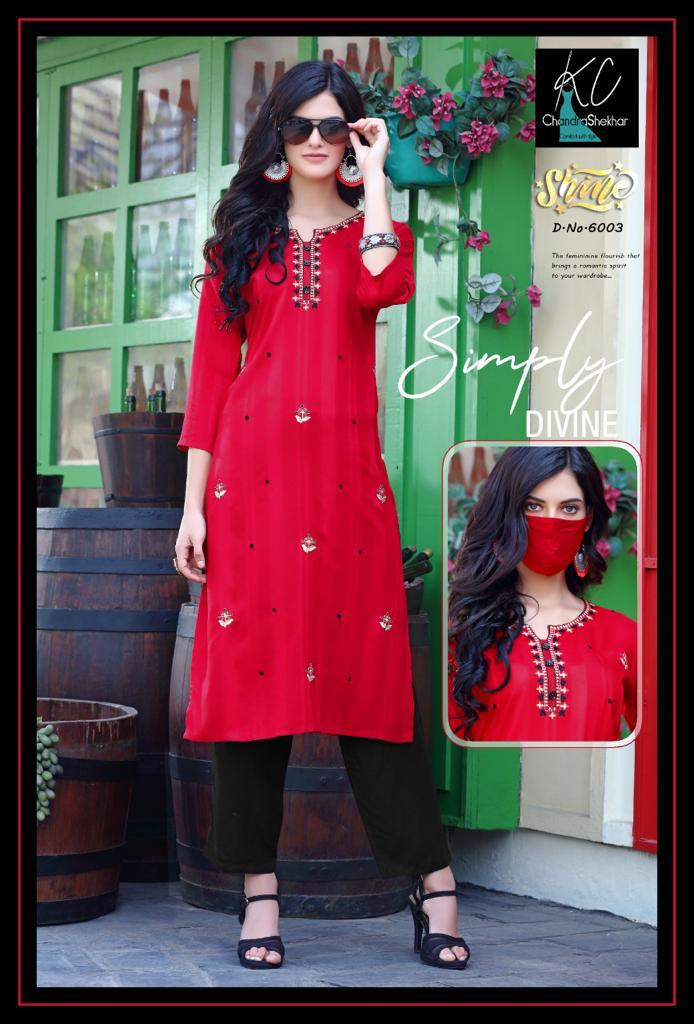 KC Shine 6  Heavy Fancy Rayon viscose With Stripe  Latest Fancy Designer Top With Bottom Collection